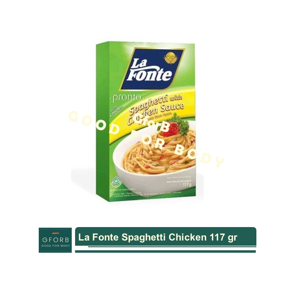 

PROMO La Fonte Spaghetti Chicken Sauce 117 gr Pronto Pasta Instan Saus Lafonte