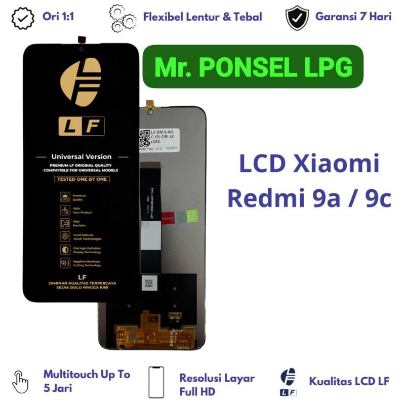 LCD REDMI 9A/9C FULL SET KWALITAS ORI LF