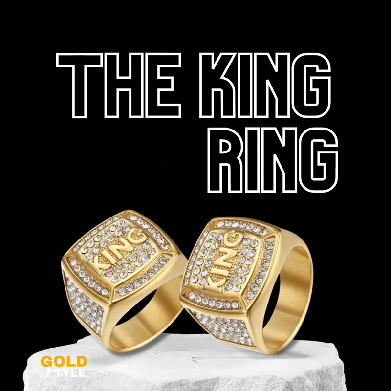 Goldstyle cincin gold King Titanium Anti Karat cincin Titanium Pria