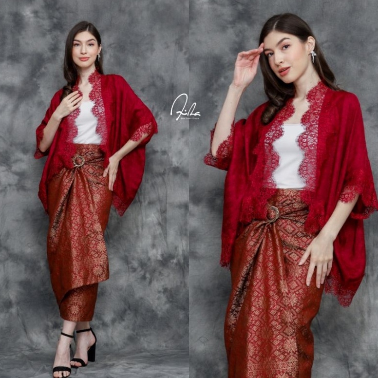 New Trend AIRA BATIK  Sabrina Cape BrukatBolero PolosOuter Batik Bahan Viscose Over size