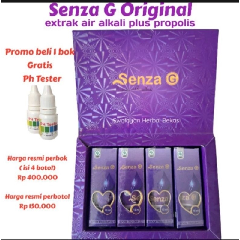 

Xenza G 1bok isi 4botol Terbaru dari Xenza gold air alkali ph tinggi free Ph Tester