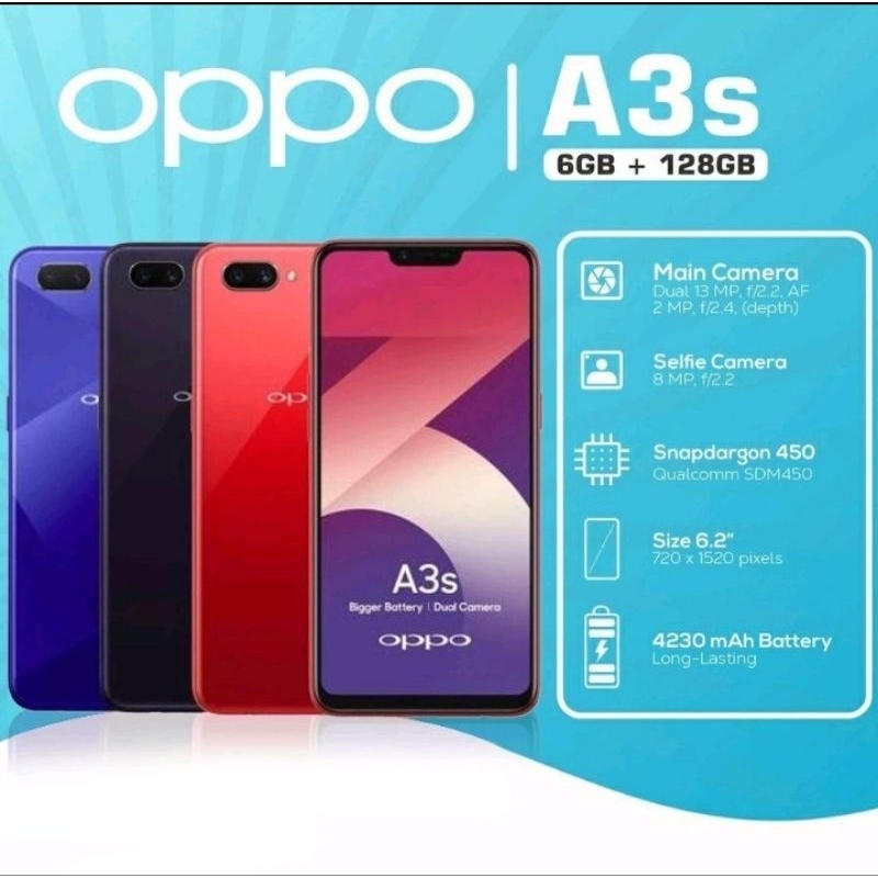 OPPO A3S RAM 6/128 GARANSI 1 TAHUN