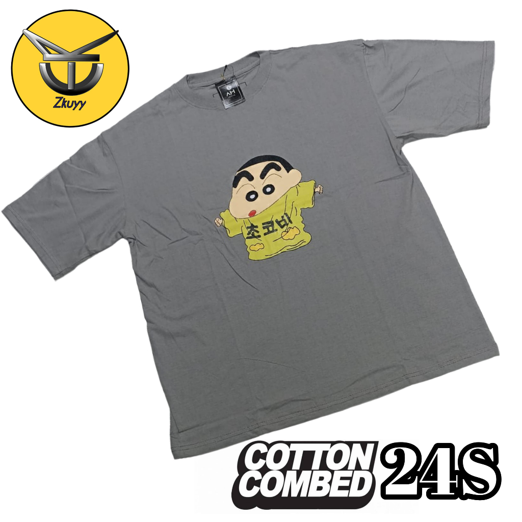 Kaos Distro Oversize karakter Shincan Cewek/ Cowok Terbaru/ T-shirt Oversize Shincan Wanita/ Pria