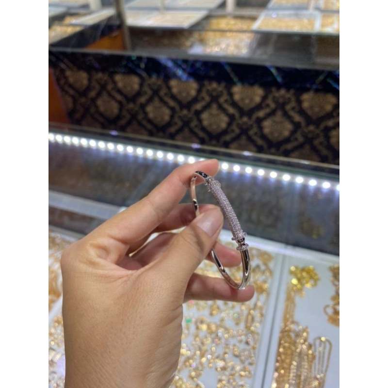 Gelang silver titanium, xuping permata korea