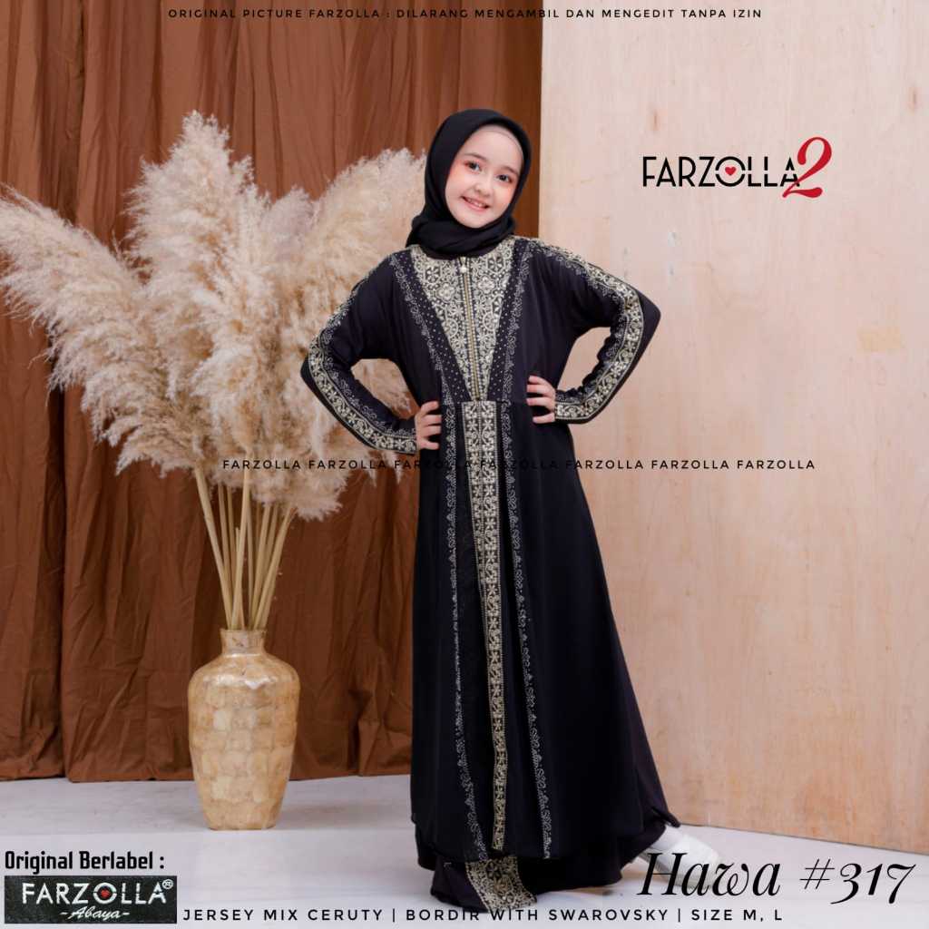 COUPLE ABAYA IBU DAN ANAK//Abaya Turkey HAWA 317 hitam bordir//turki saudi// Abaya ORI/Abaya Hitam