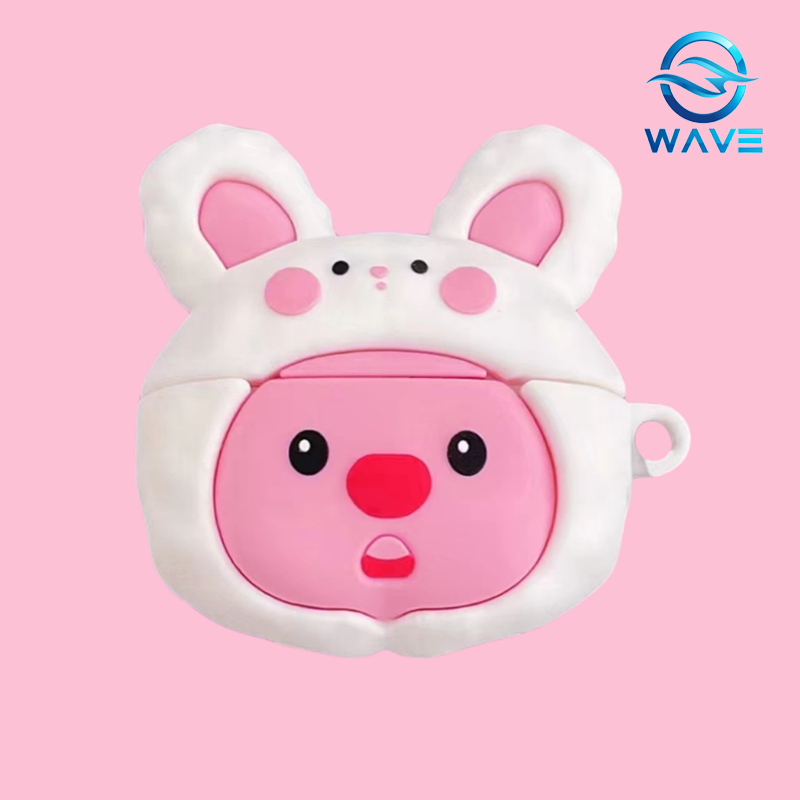 Case WM01 WM02 Baseus Encok Earphone Silikon Karakter Kartun Kelinci