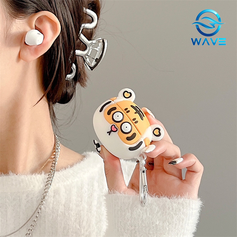 Case WM01 WM02 Baseus Encok Earphone Silikon Karakter Kartun Tiger