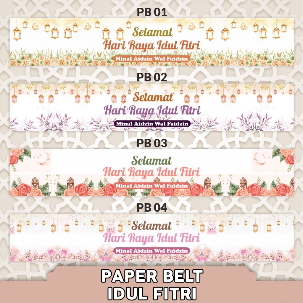PAPER BELT IDUL FITRI | LABEL HAMPERS | LABEL TOPLES KUE KERING