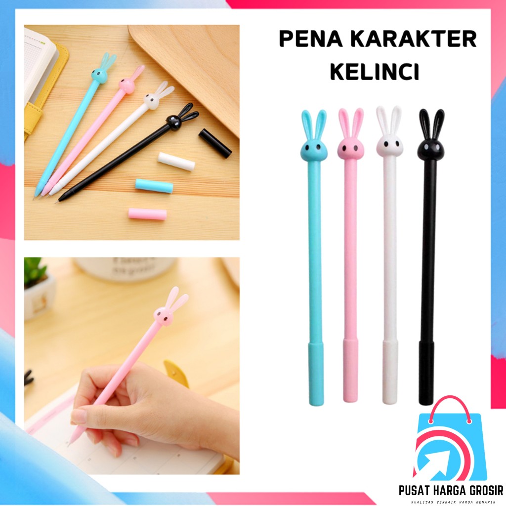 

PHG - Pulpen Pena Bentuk Karakter Kepala Kelinci Bolpen Karakter Bunny Lucu Unik Pulpen Karakter Gel Imut Pulpen Gel Pena Murah t