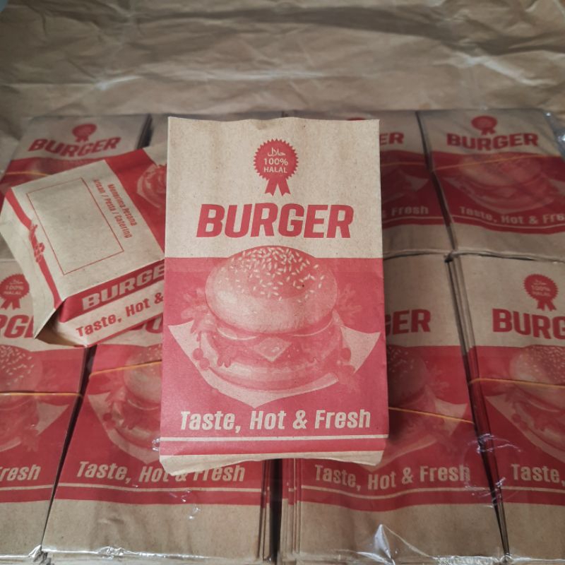 

bungkus burger kecil kemasan burger kecil isi 50pcs