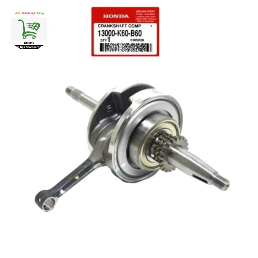 Crankshaft Kruk As Vario 125 New / Vario 125 Led New K2V 2023 13000K60B60 ASLI ORIGINAL AHM