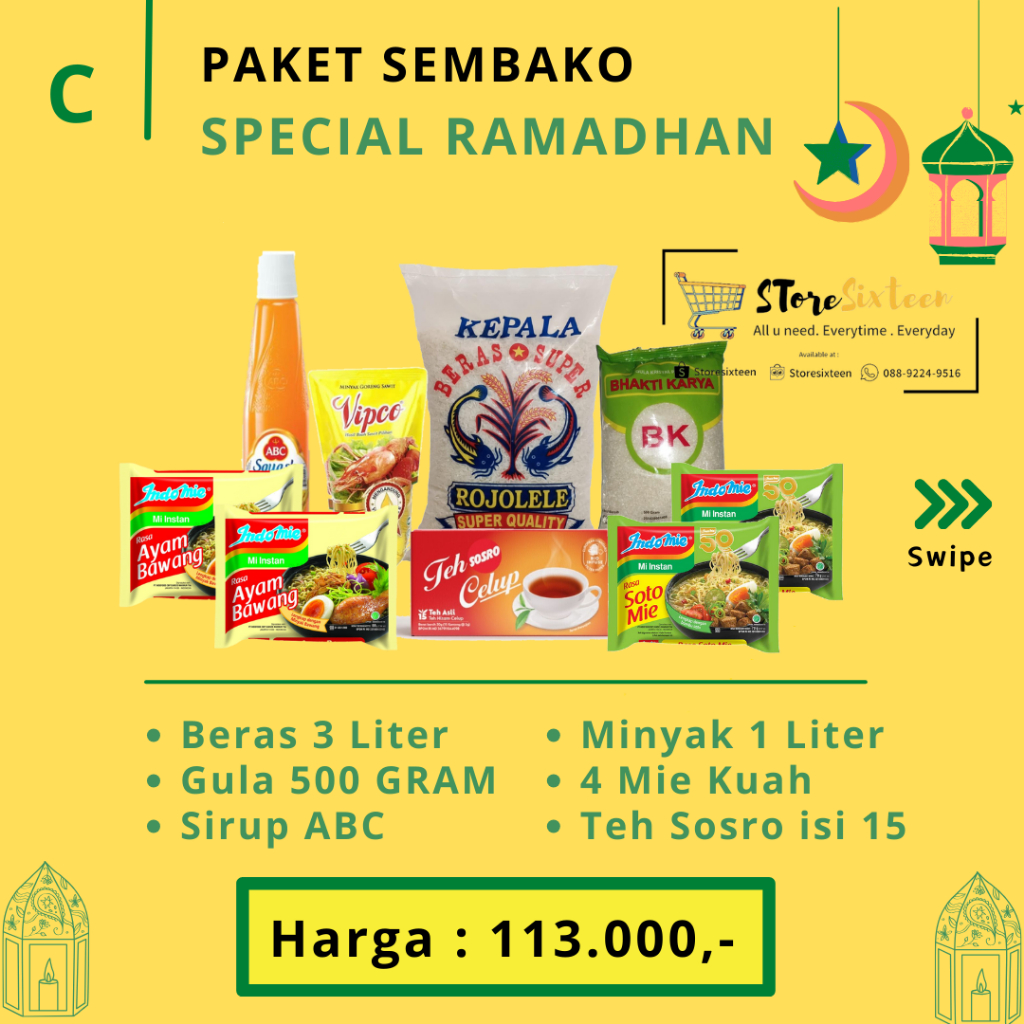 

PAKET SEMBAKO RAMADHAN C / PAKET SEMBAKO MURAH By Storesixteen