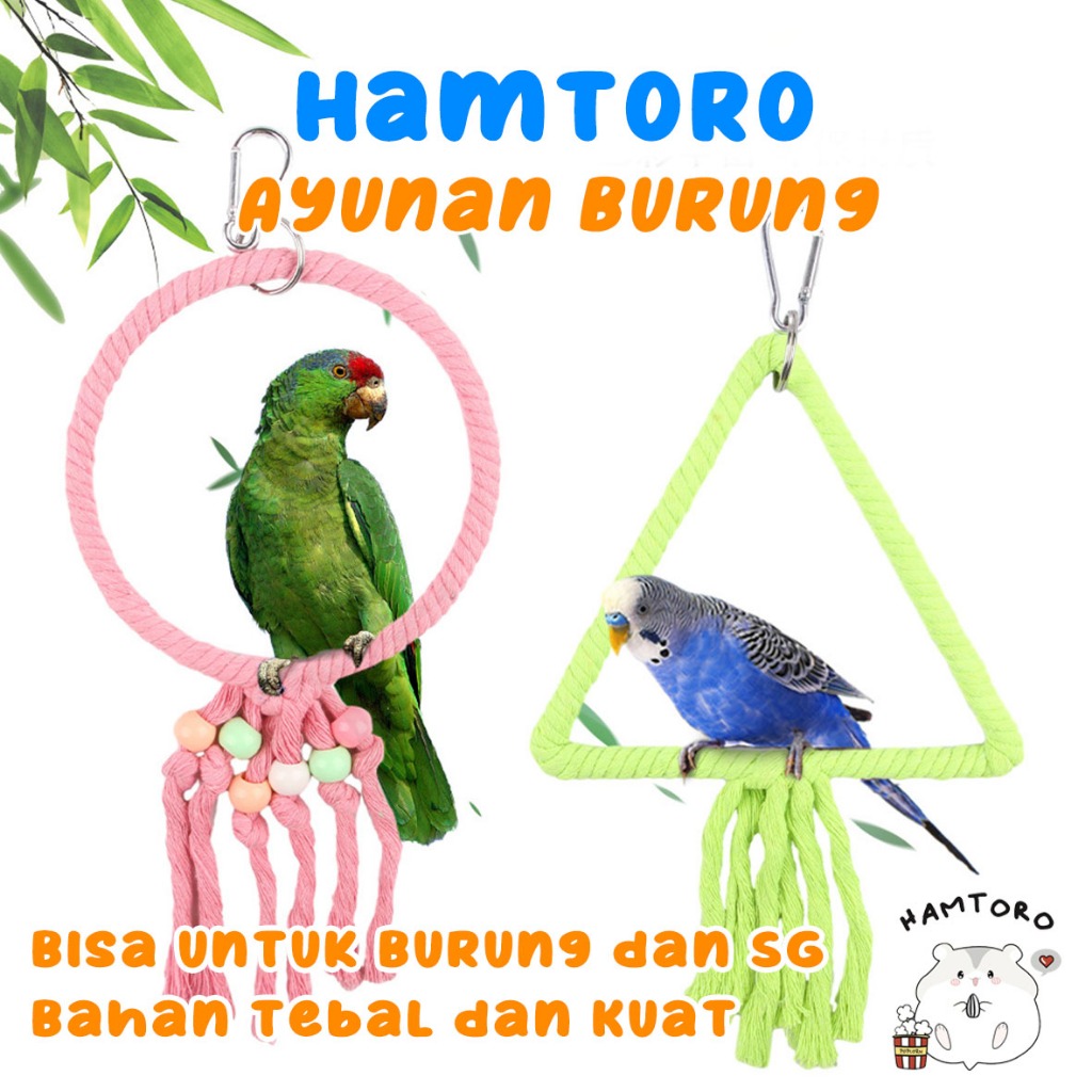 Hamtoro Ayunan Tangkringan Burung Premium Lovebird, Sugar Glider