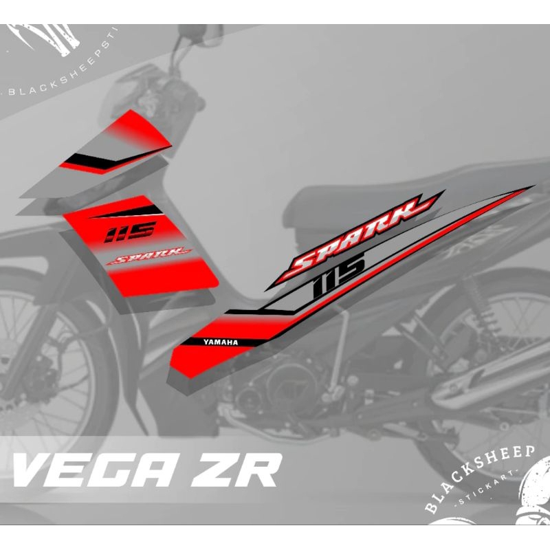 Striping Vega ZR Stiker Motor Yamaha Vega ZR Lis Body Lis Cover Motor