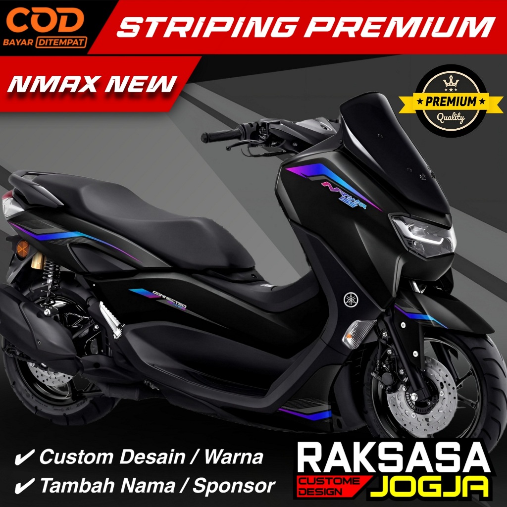 STRIPING NMAX NEW THAILAND TRANSPARAN BAHAN VINIL MAX DECAL 16
