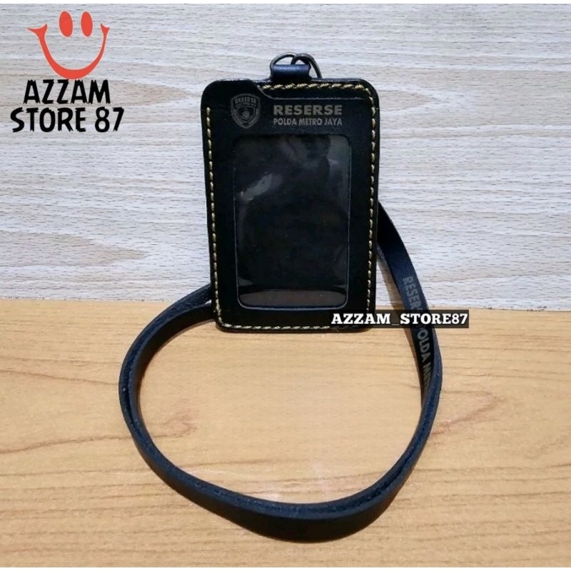 

ID Card Holder Tali Lanyard Name Tag Logo Reserse Metro Jaya