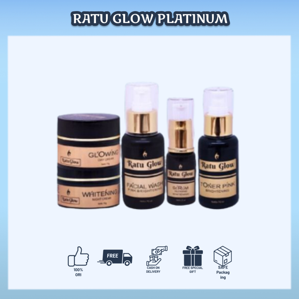 Paket Wajah Ratu Glow Platinum | Ratu Glow Platinum Brightening - Ratu Glow Platinum Acne | Original