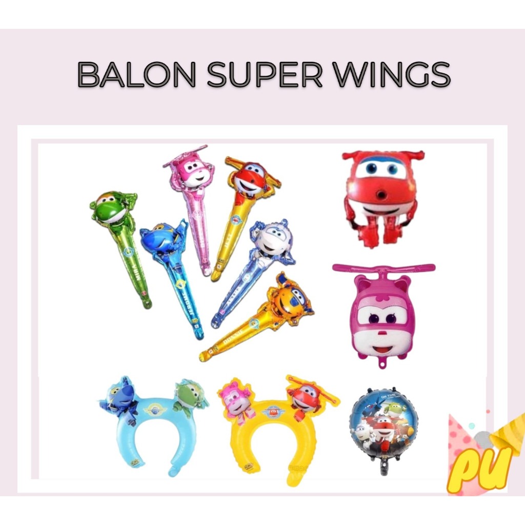 Balon Super Wings Jet Dizzy Jerome Donny
