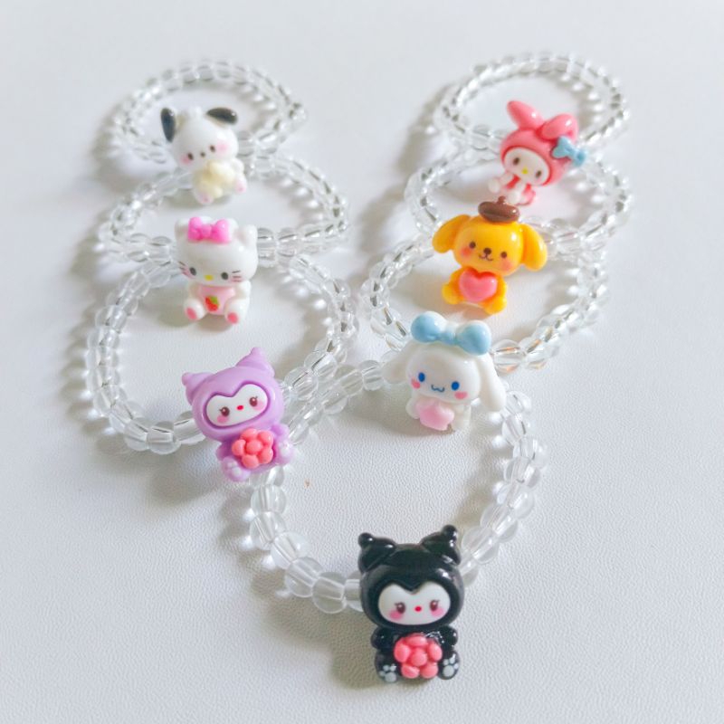 Beads Bracelet Sanrio/  Gelang Krystal Karakter Sanrio / Gelang Manik Lucu Anak Perempuan