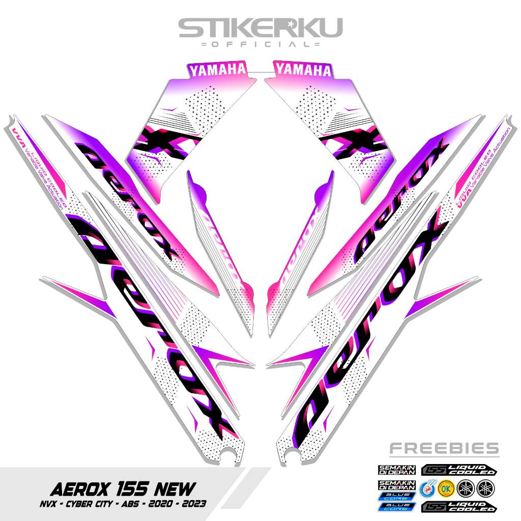 STRIPING AEROX 155 NEW CYBER CITY MOTIF 4 / STIKER AEROX 155 CONNECTED / STICKER AEROX 155 CONNECTED
