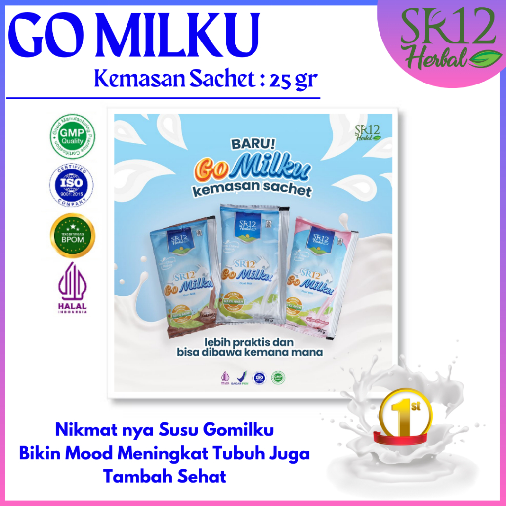 

GO MILKU KEMASAN SACHET SR12 Kecil di Ukuran Besar di Manfaat Lebih Praktis dan Bisa Dibawa Kemana Mana