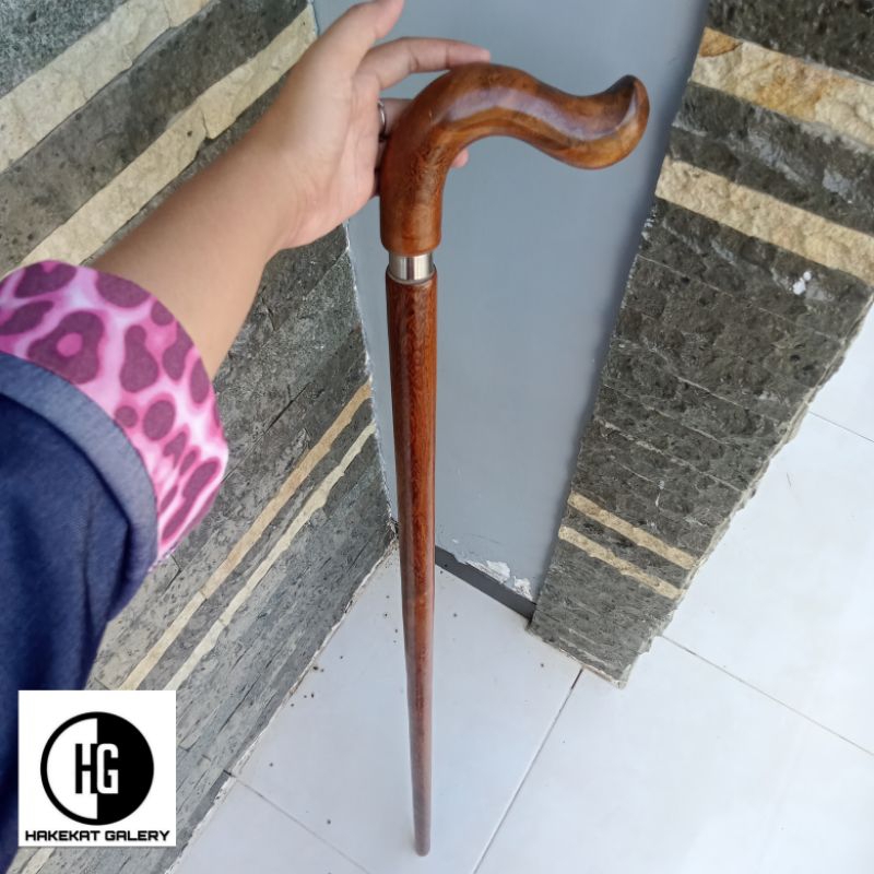 tongkat jalan kayu motif payung spesial h444