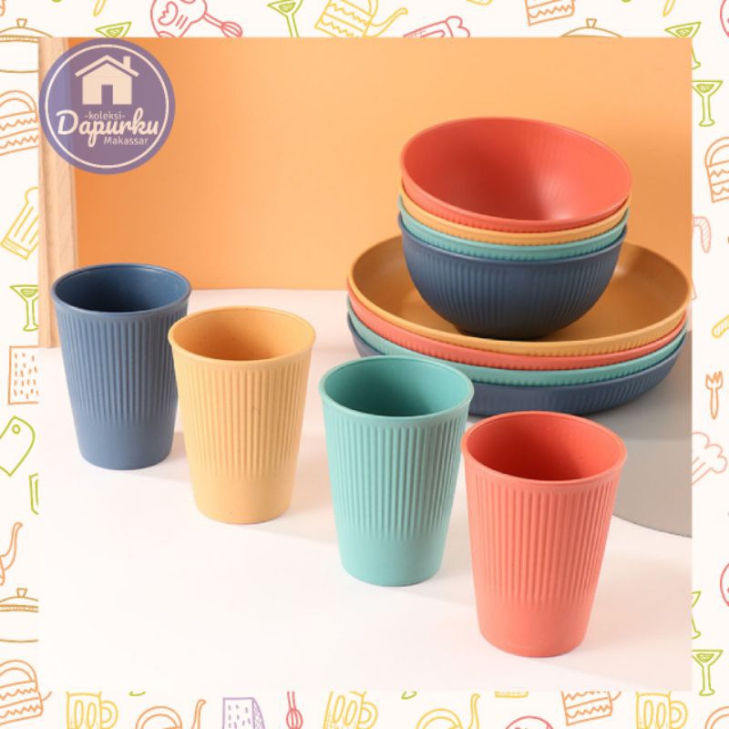 Mangkok Wheat Straw| Mangkok Jerami Gandum Warna pastel