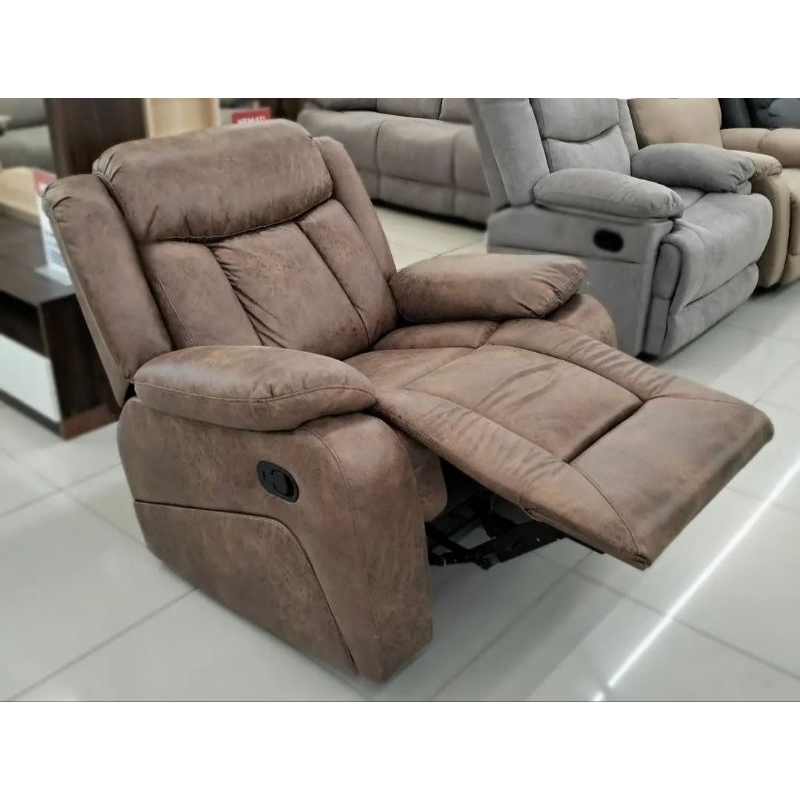 Selma Norton Sofa Recliner Rocking Fabric 1 Dudukan - Cokelat Furniture Informa sofa goyang sofa kul