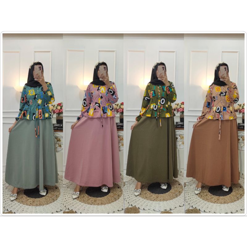 Gamis VOXY BUSUI Mayung Bawah Model Kayak Setelan Rok