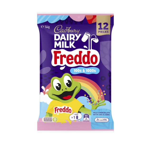 

Cadbury Daily Milk Freddo 100s & 1000s Chocolate Share Pack 144g