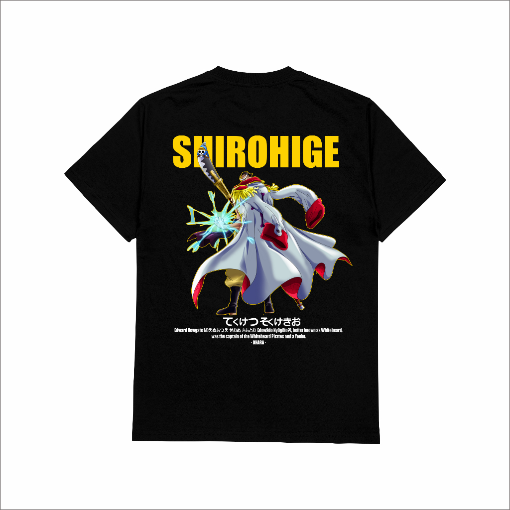 OHARA Kaos Anime One Piece Shirohige