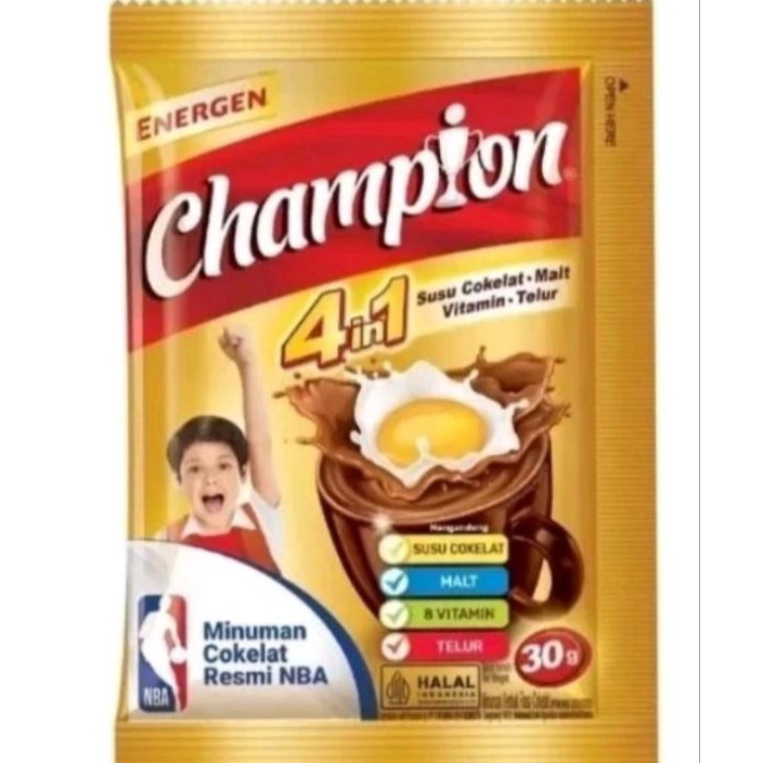 

STOK SIAP COD Energen Champion 4 in 1 3 gram susu coklat 1 saset