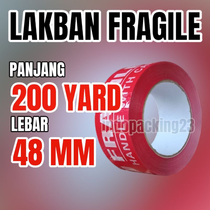 

LAKBAN FRAGILE 200Y - 48MM/ LAKBAN FRAGILE JUMBO 200 Y - 48 MM/ LAKBAN FRAGILE MURAH / ISOLASI