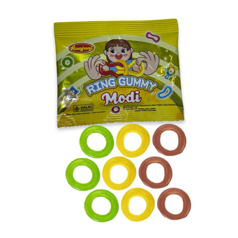 

GROSIR - Permen Rubber Ring Gummy Candy Lunak 9 GR