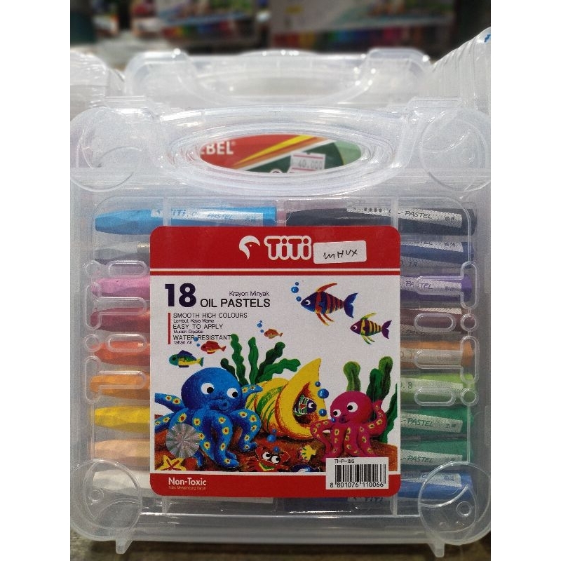 

krayon TiTi/oil pastel isi 18 warna