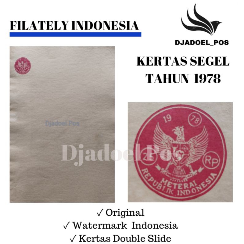 

KERTAS SEGEL TAHUN 1978 (Buy 4 Get 1 Free) Double Asli