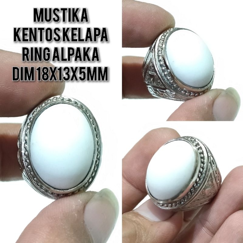 CINCIN BATU MUSTIKA KENTOS KELAPA RING ALPAKA SUPER