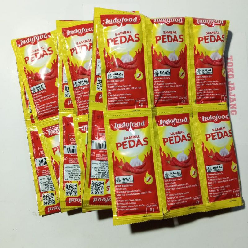 

SAOS SAMBAL PEDAS - Saos Sambal Pedas Indofood isi 36 Sachet @8gr