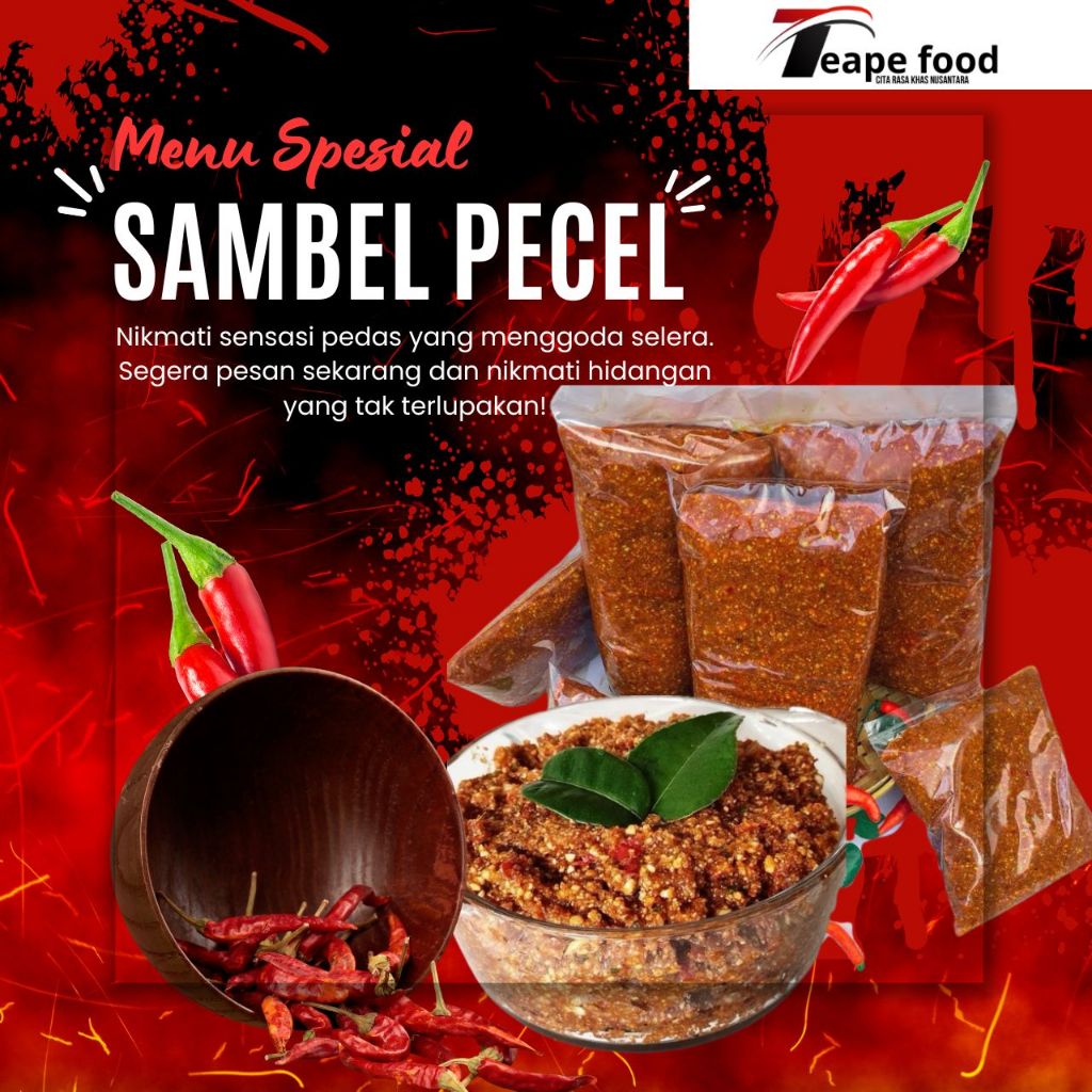 

Sambel Pecel Kacang Tanah Tanpa Bahan Pengawet Berat 500 grm Teape Food