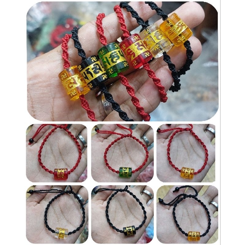 GELANG BATU TIBET DZI TALI MACRAME - GELANG BATU TIBET SINGLE TALI MACRAME HANDMADE