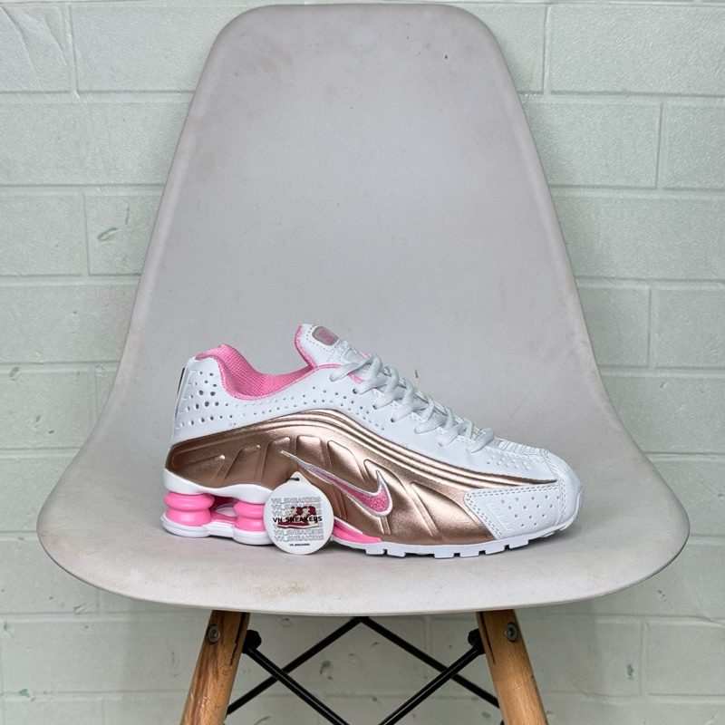 Sepatu Nike Shox 4 White Rose Gold Pink