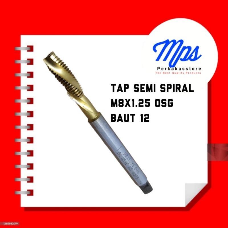 OSG Tap Semi Spiral M8×1.25 Tapping Mesin Tap Bubut m8×1.25 OSG JAPAN Tap Long bekas mulus tajam