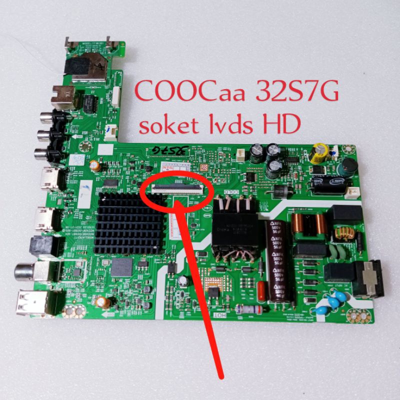 mobo tv coocaa 32s7G somet 30pin - mb coocaa 32s7G - motherboard tv coocaa 32s7G - mb coocaa 32s7g