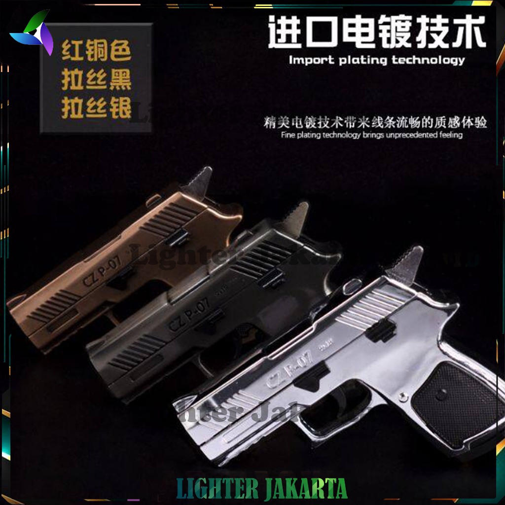 Korek Api Triple Las Gas Pistol CZ P-07 QS 056-3