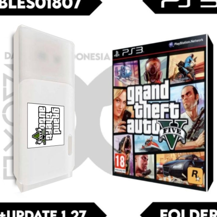 Belanja Online Hemat Waktu dan Uang Game GTA V 5 PS3 Folder BLES187  Update 127 via Flashdisk