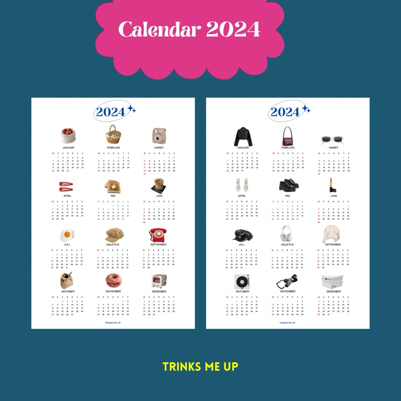 

Kalender Aesthetic 2024 | Calendar 2024 | Free Sticker