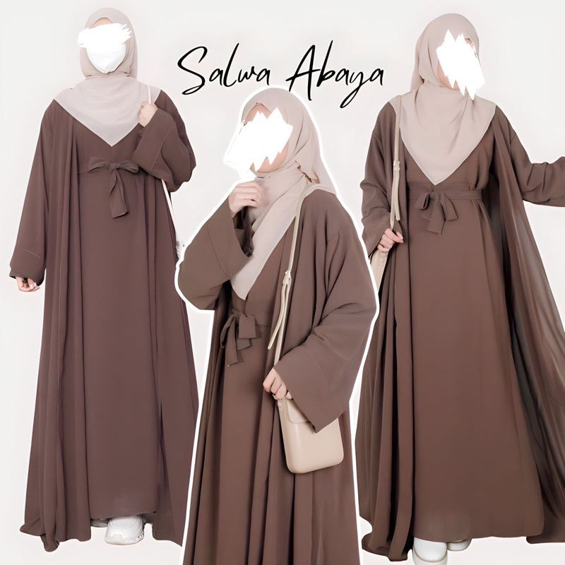 SALWA ABAYA 2in1 | Kaftan Syari Abaya Turki Dubai