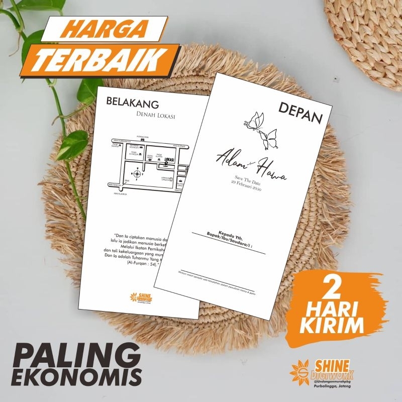 UNDANGAN PERNIKAHAN SIMPLE | UNDANGAN PERNIKAHAN ELEGAN | UNDANGAN PERNIKAHAN MURAH