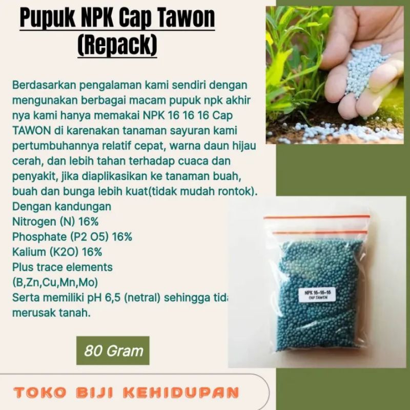 PUPUK NPK 16-16 CAP TAWON PUPUK SAYURAN BUAH DAN BUNGA