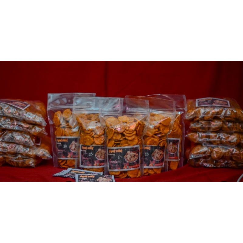 

krupuk seblak udang pedas daun kering 1 kg
